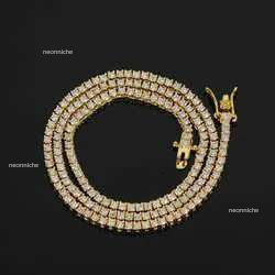 Pendant Necklaces Juncheng 2mm Width GRA VVS Moissanite S Sterg Sier 10K 14K Gold Plated Chain Tennis Necklace for Men Women Wholesale
