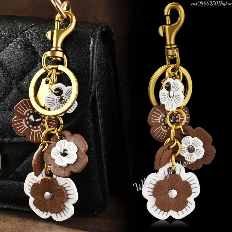 Leather Flower String Bag Pendant Keychain Armpit Bag Extended Flower Chain 251110