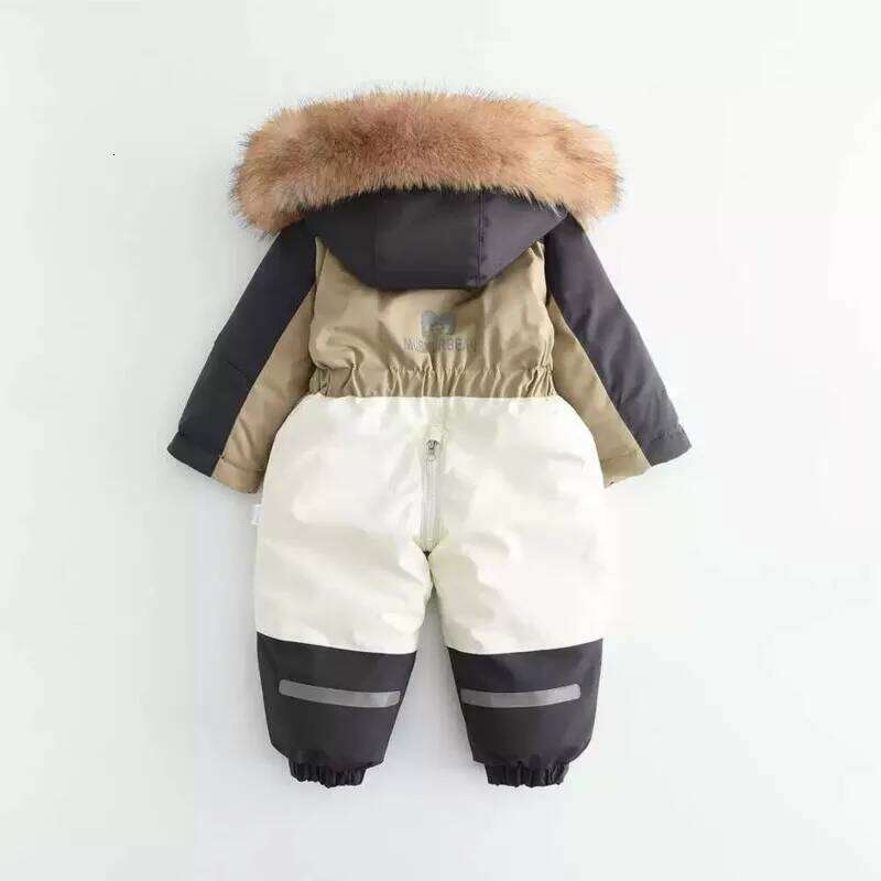 Crawling Snowboarding Jumpsuit Baby Shell Jacket Ski Extra Thick Waterproof Girl Infant Skiing Suit Children