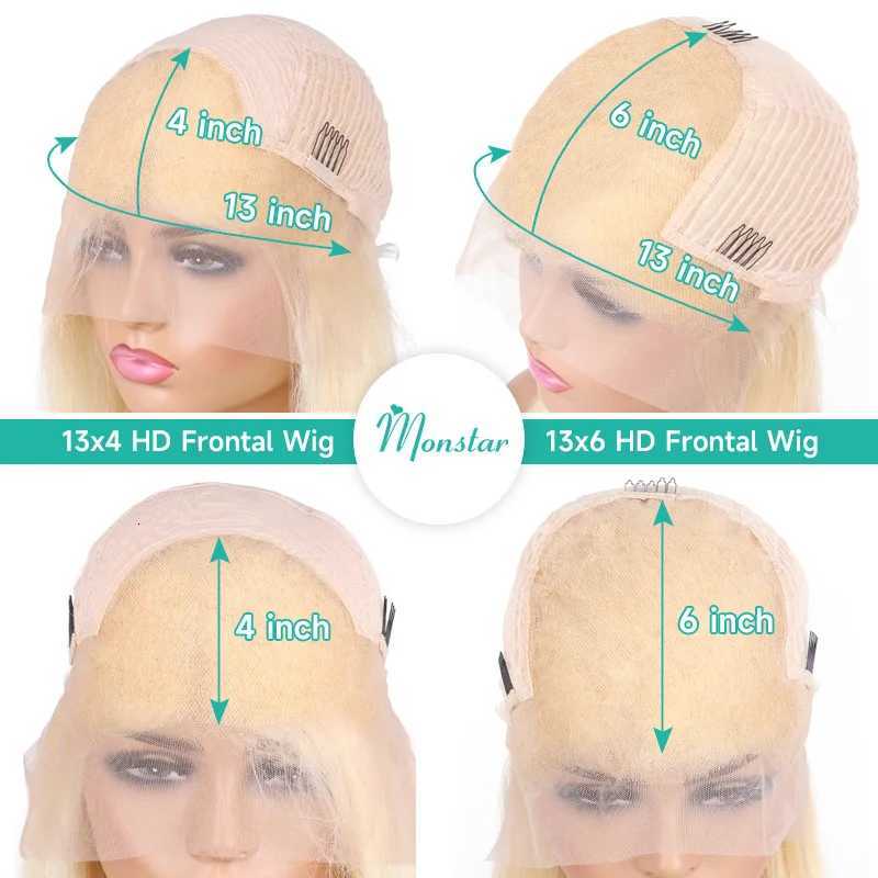 13x4 13x6 613 HD Blonde Bob Hair Wig Human Hair Lace Frontal Wig Brazilian Straight Bob Wig Lace Front Human Hair Wigs For WomenT251111