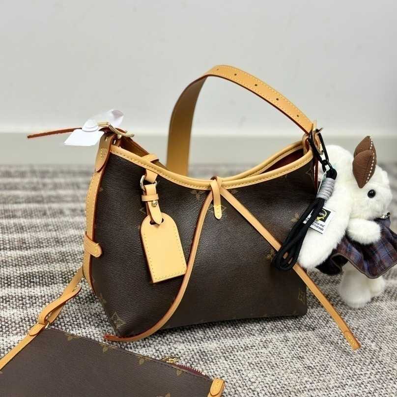 Evening Bags Designer Womens CAR All 1 Hobo Coated Canvas Leather Vintage with Coin Purse Wallet Fashion Handbags Brown Colorful Cross body Travel bags