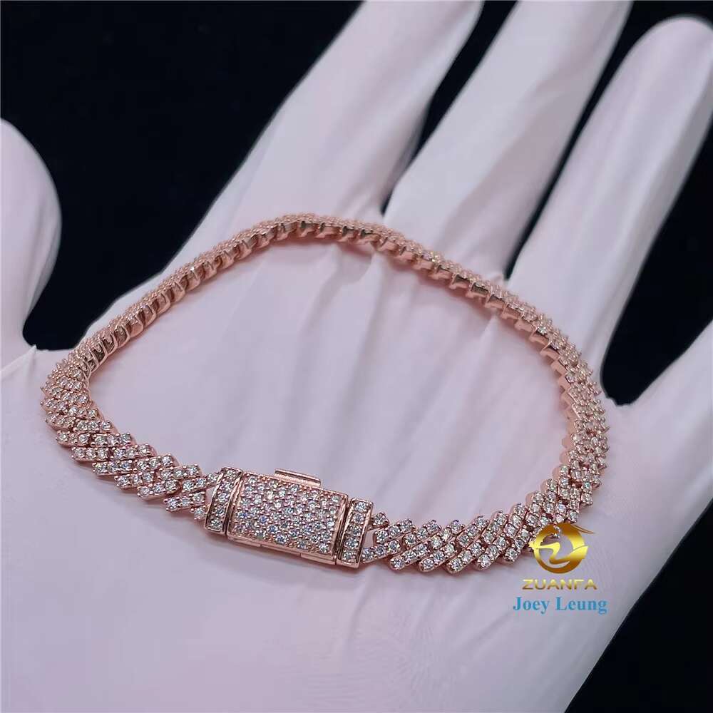 Fine Jewelry Hip Hop Pass Diamond Tester 5mm Moissanite VVS Cuban Chain Bracelet