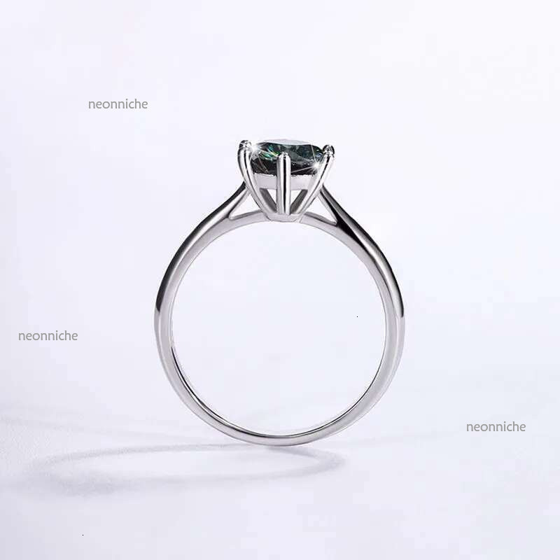 Pass Dia Tester For Women Sterg Sier 1CT VVS Moissanite Love Ring Daughter Girl Wed Engagement Rings Mens Jewelry Woman Gift