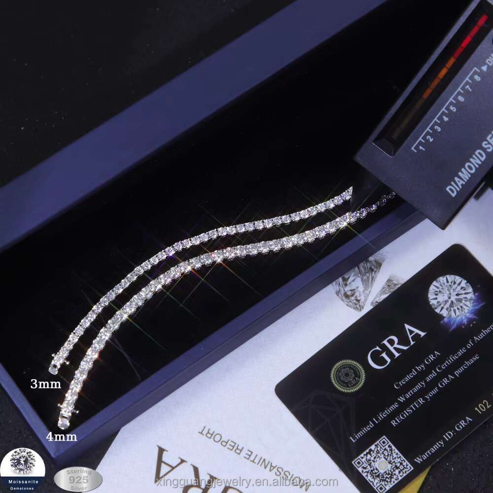 XG Factory Price Pass Diamond Tester Vvs Moissanite Fine Jewelry Bracelets Tennis Chain Bracelet for Woman and Man