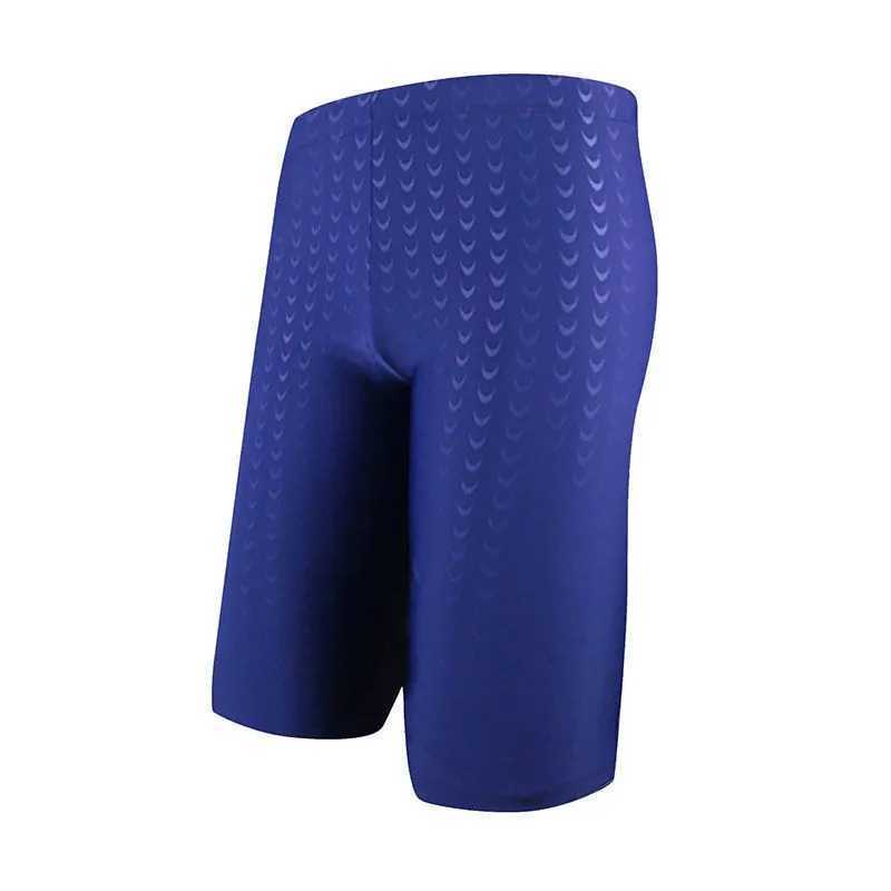 Mens swimming shorts breathable training 5-minute swimming shorts shark skin swimsuit quick drying beach swimsuitW250410