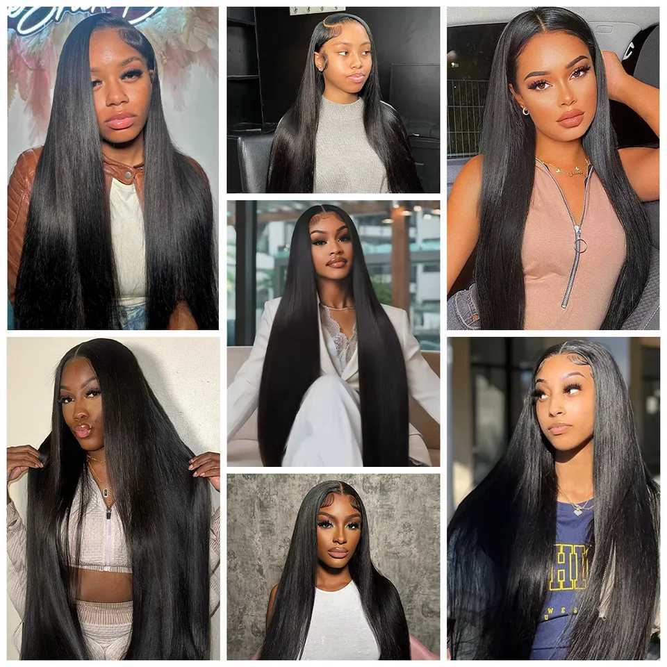 32 Inch Straight V Part Human Hair Wigs 200 Density Straight Brazilian Wig For Women V part Human Hair Head Clip In Halr WigT251111