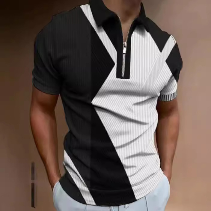 Mens POLO Polo Collar Summer 3D Casual Polo Shirt Summer Daily T-shirt
