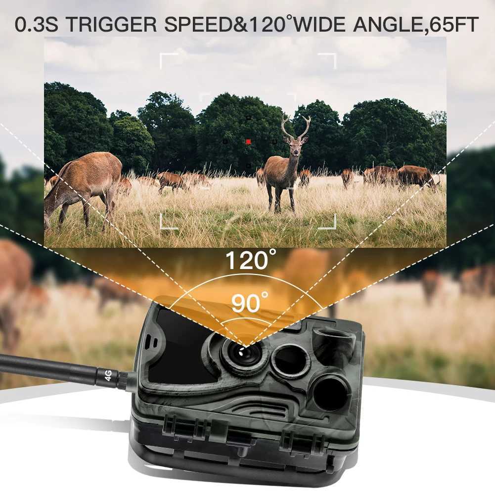 Free application cloud service 4G tracking camera 4K 30MP real-time broadcast wildlife hunting cellular wireless camera HC801PRO photo trap X2504111