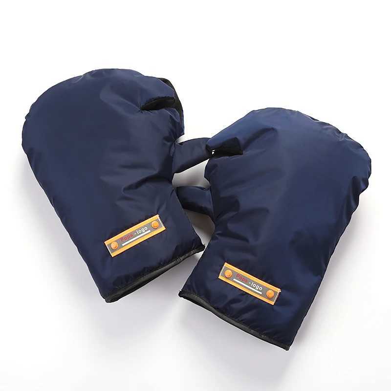 Motorcycle Handlebar Mittens Hand Covers Warmer Waterproof Motorbike Windproof Gloves Handle Bar Muffs Hand Thick Plush S25118