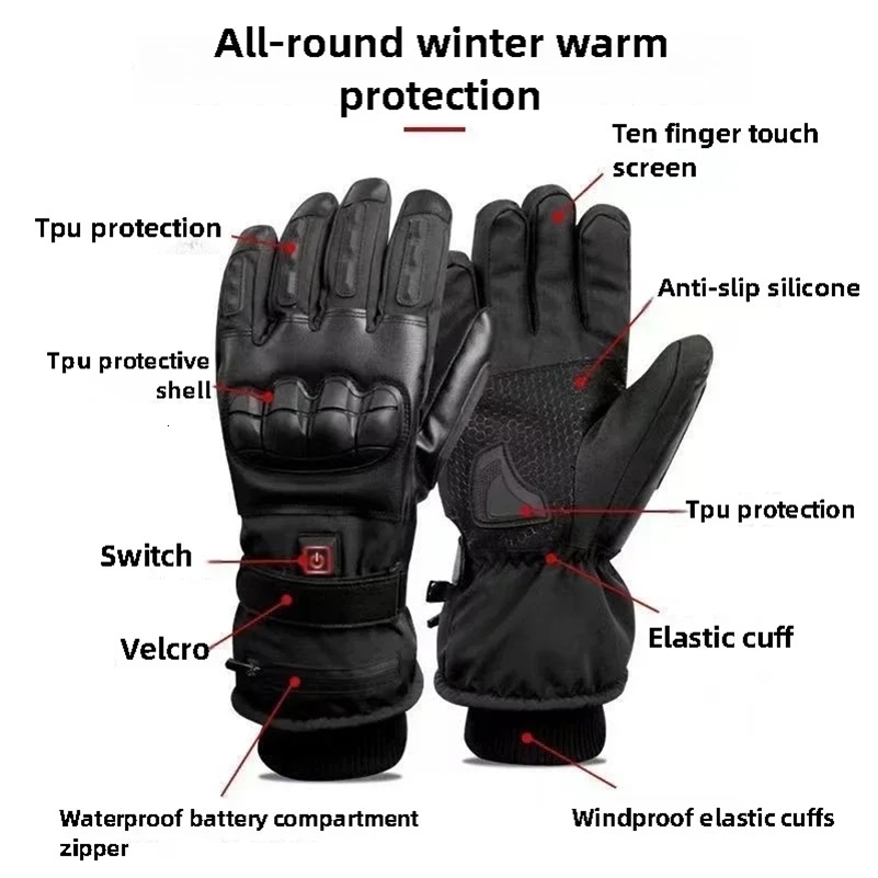 heated Tatical Glove Motorcycle Gloves Man Bicycle Supplies for You Automobiles and Motorcycles Bike Accessories Mens Cycling i251110