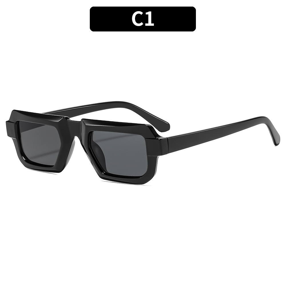 Men Square Minimalist Fashion Sunglasses UV 400 Protection European American Trendy Outdoor Sun Glasses