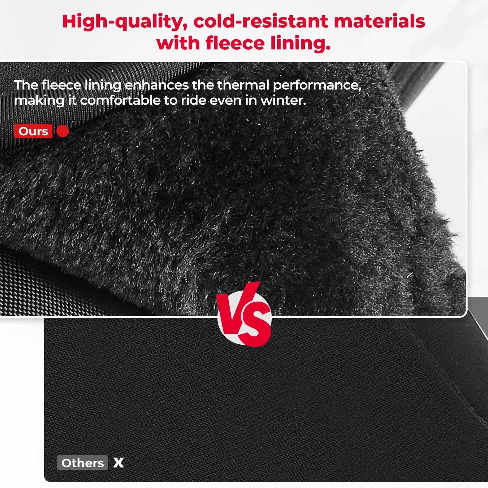 KEMIMOTO Motorcycle Handlebar Gloves Scooter Hand Bar Winter Gloves Windproof Waterproof Washable For ATV Snowmobile S25118