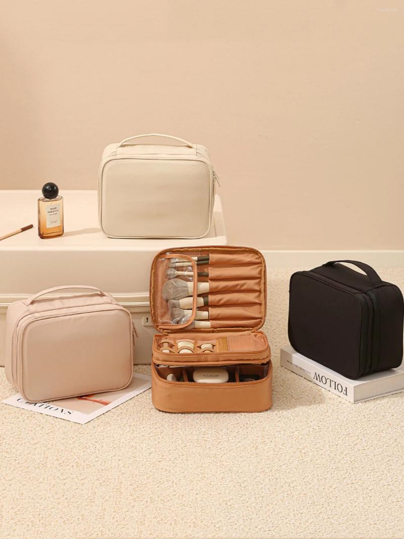Cosmetic Bags Thickened Oxford Cloth Material Single Or Double-Layer Unisex Fashionable Toiletry And Makeup Bag Suitable For Travel Vacation