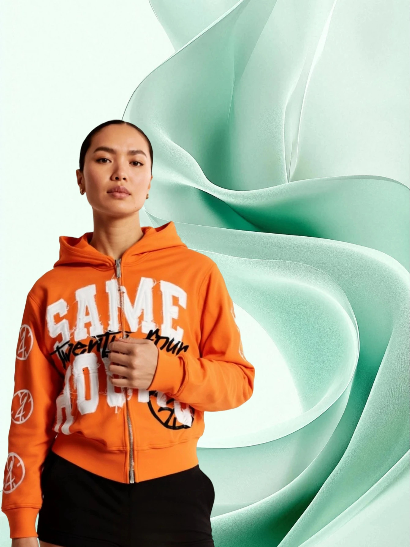 SAME HOURS Zip Up Hoodies for Women Y2K Cute Fall Jackets Street Hip-hop Style Red Jacket Unisex 251110