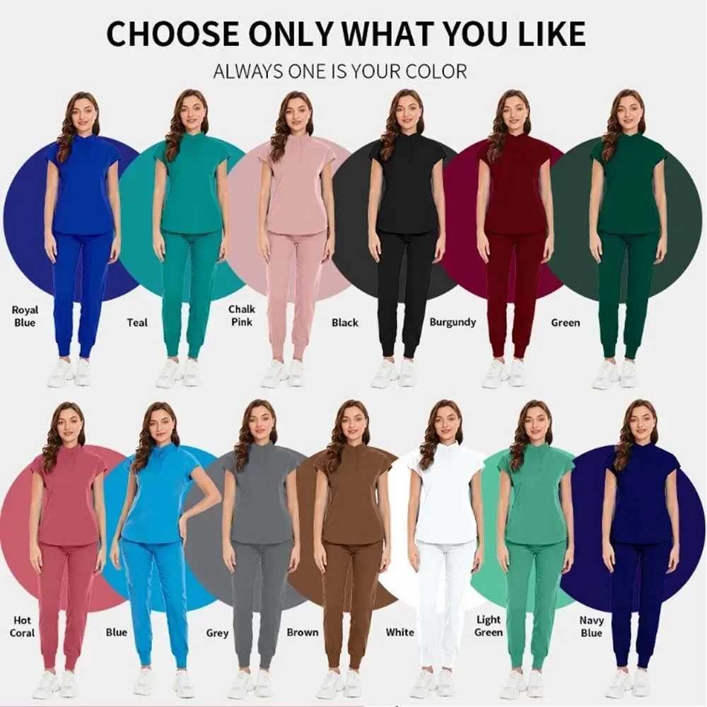 High Quty Medical Uniforms Women Scrubs Sets Nursing Accessories Hospital Beauty Sn Spa Work Clothes Suit Surgical Gowns X2504104