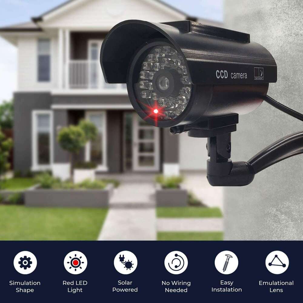 New solar simulation camera simulation monitor fake surveillance camera fake camera model