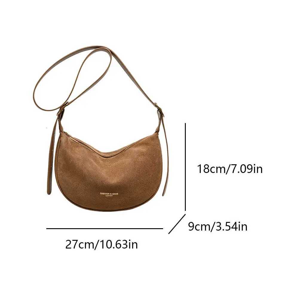 Shoulder Bag For Women Men Adjustable Strap Crossbody Bag Suede With Inner Pocket Hobo Bag Dumpling Bag Makeup Diagonal PackageT251110