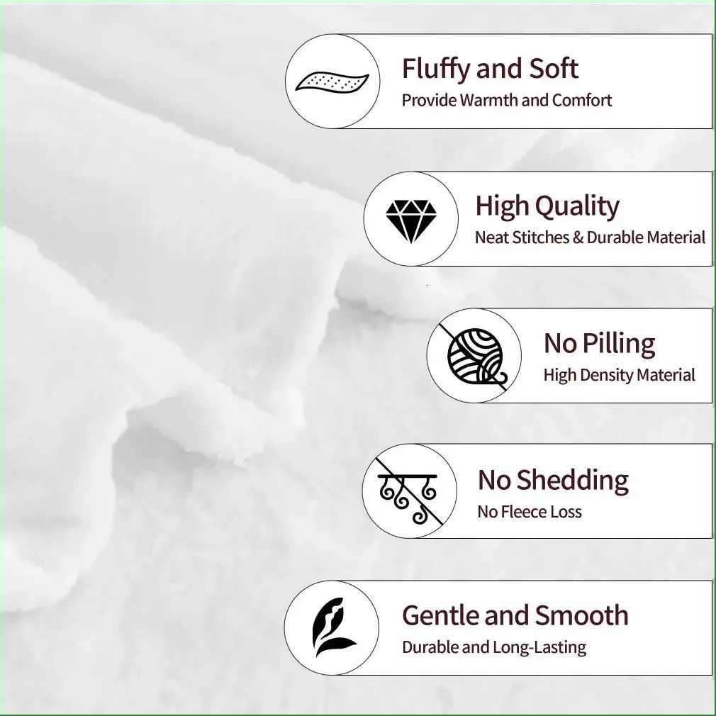 Christmas Elk and Trees Flannel Blanket - Features a modern digital print elk pine tree and snowflake design for home travel C251111