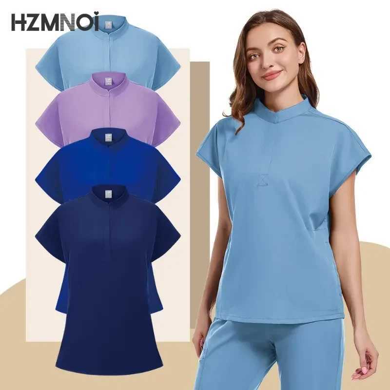Multicolor Scrubs Uniform Short Slve Tops+jogger Pants Nursing Uniform Women Pet Doctor Medical Surgery Workwear Surgical Sets X2504101