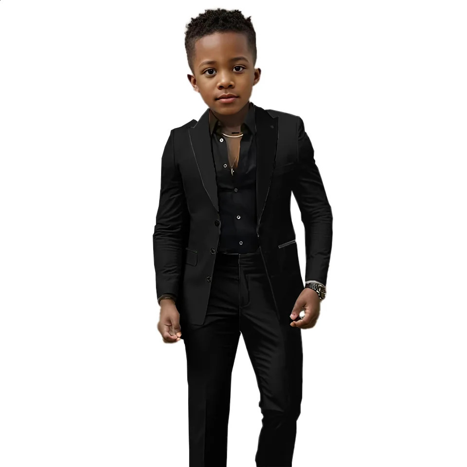 Suit for Boys Wedding Tuxedo 2-piece Kids Blazer Colorblock Suit 2-16 years old Custom Outfit 250410