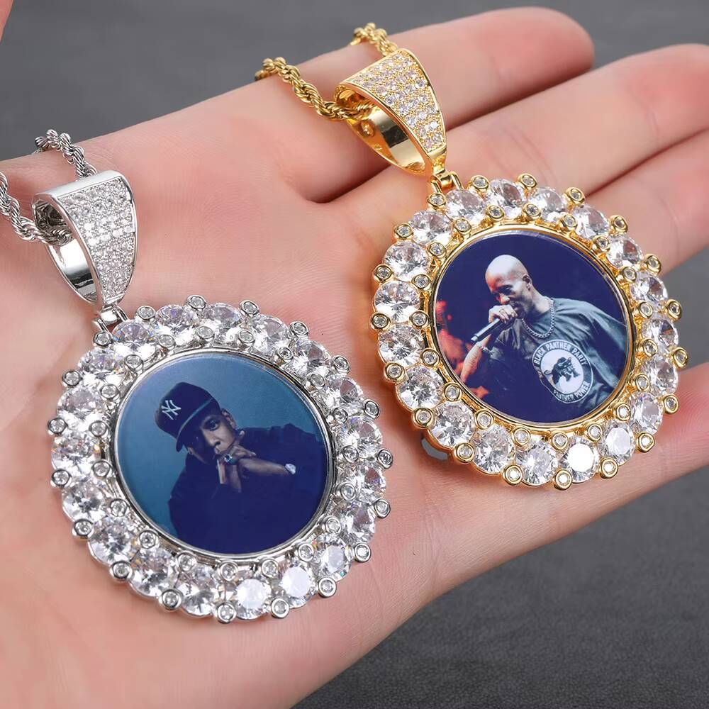 NUOYA Hip Hop Diamond Pendant Gold Plated Moissanite Jewelry Picture Customized Necklaces Pendant