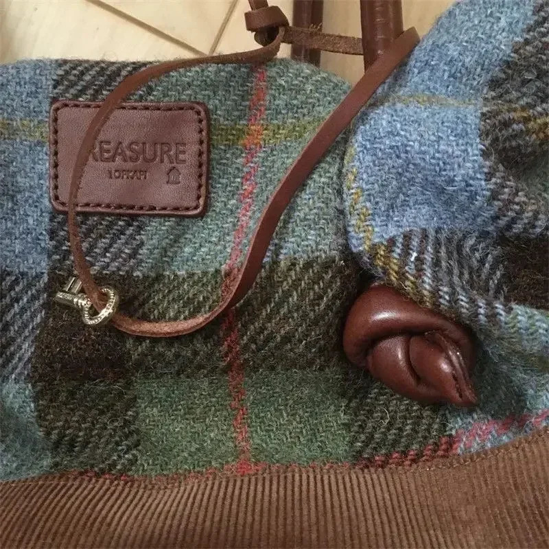 Miyagawa Autumn Winter Bags 2023 Single Shoulder Bag Vintage Plaid Underarm Small Student Handbag 251110