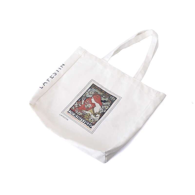 LA FESTIN 2022 New Large-Capacity Handbag Casual Canvas Student Simple 14-Inch Laptop A4 Portable Female Bag Fashion Brand