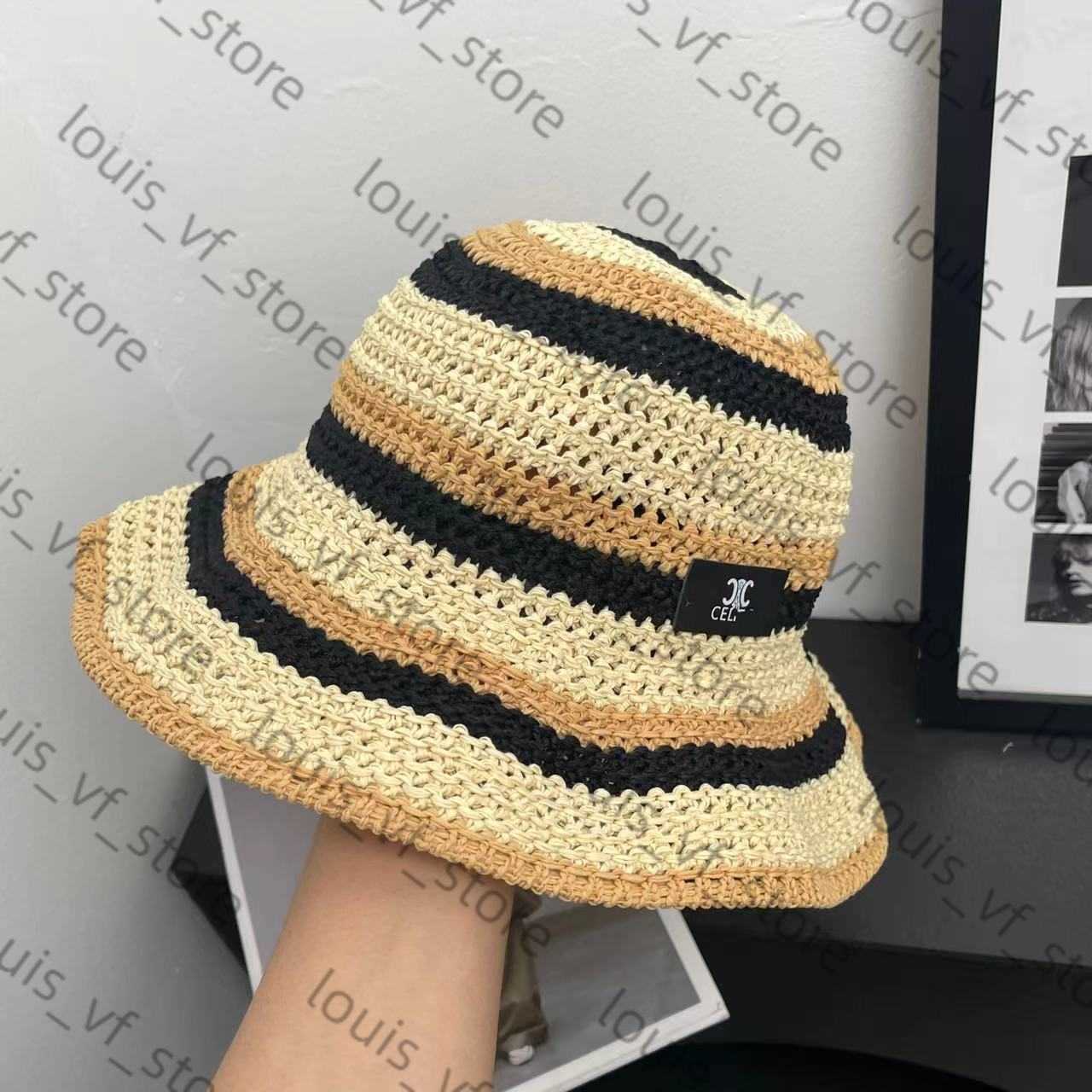 Hat Hollow and Breathable Showcasing Face Small Outdoor Outing Bucket Fashionable Contrasting Color Sun Shading Protection H250411