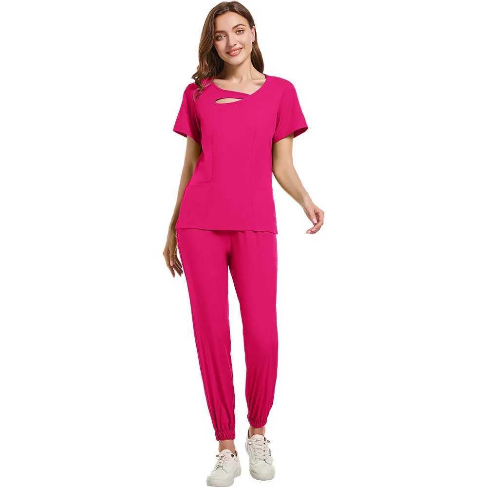 Multi color clinical washer set beauty laboratory workwear pocket medical nurse nursing uniform veterinary workwear X250410