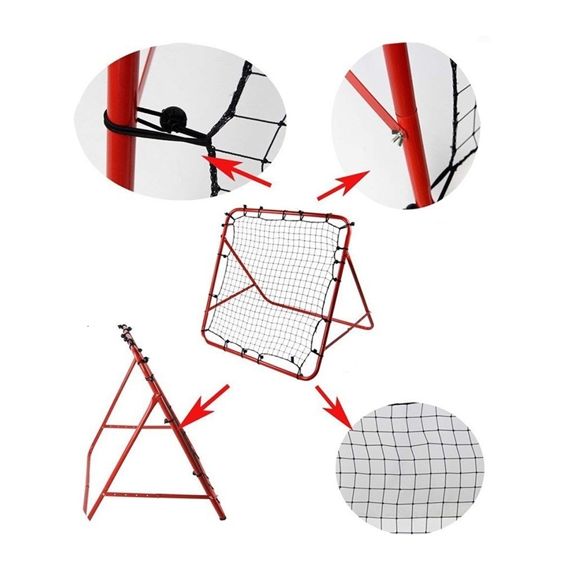 Soccer Rebounder Adjustable Rebound Net Portable Soccer Kickback Training Equipment for Lacrosse Softball Football 250410