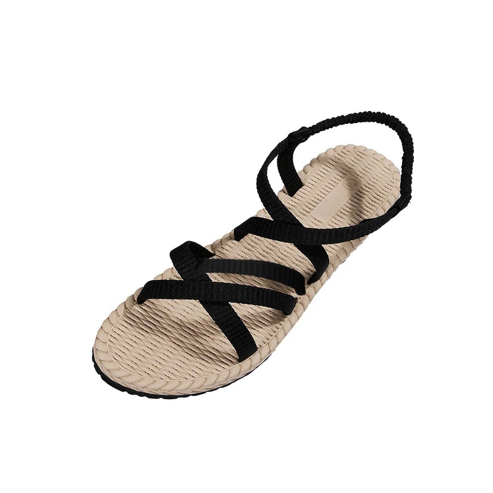 Womens Fi flat shoes open toe sandals comfortable casual shoes slippers Bohemian style casual sandals Sandali Piatti slippersXJ250410