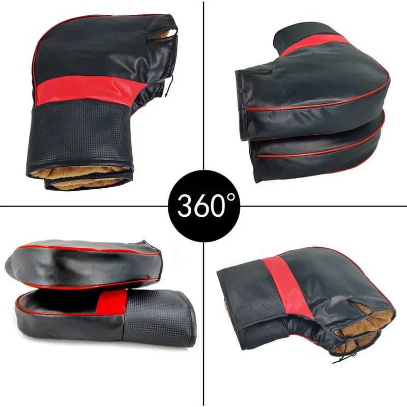 1Pair Motorcycle Scooter Battery Gloves Retrofit Car Handlebar Winter Warmer Gloves Rainproof Thickened Handlebar Cover S25118