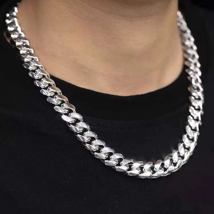 925 Solid Silver 18K Gold Plated 10mm 12mm Wide Cuban Link Bracelet Cuban Chain for Hip Hop Jewelry