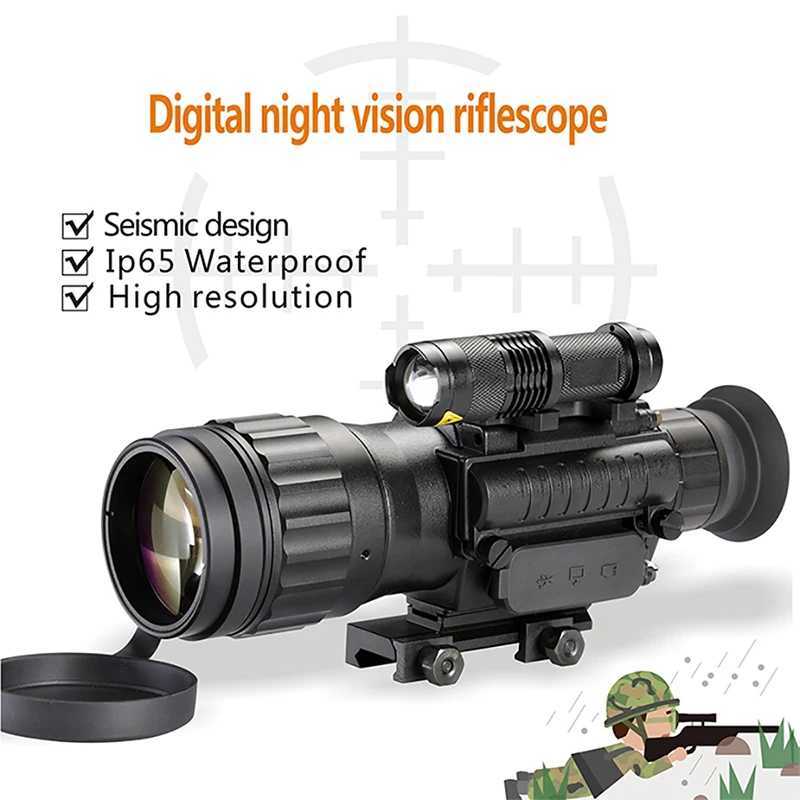 Night vision scope infrared camera photo and video playback WIFI DSLR aiming rifle 500M range hunting X250411