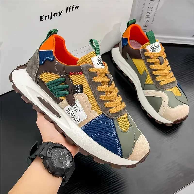 Trendy Mens Casual Running Shoes 2025 New Fashionable Mens Mesh Outdoor Tennis Training Shoes Tenis Masculino M250411