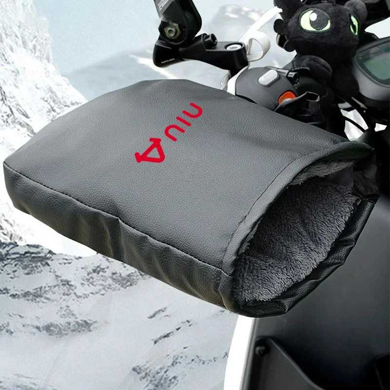 for NIU Waterproof Motorcycle Handlebar Muffs Hand Protector Winter Windproof Thicken Warm Thermal Mobile Handle Bar Gloves S25118{category}