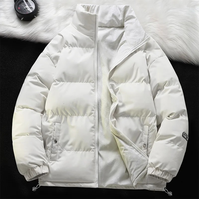 Both Sides Cotton Jackets Men Winter Premium Casual Soft Stand Collar Thickened Puffer Coat Outdoors Adventure Windproof Parkas 251106