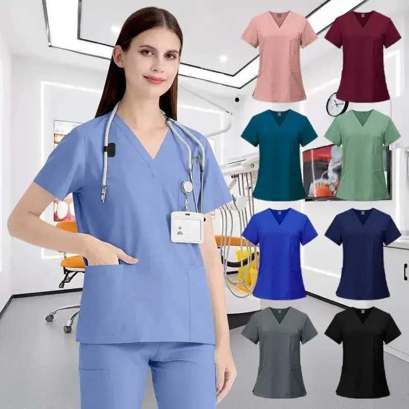 Hydrotherapy Doctor Nursing Tuning Set Surgical Uniform Female Matte Set Medical Nurse Beauty Sn Work Clothes Clinical Matte Top+Pants X250410