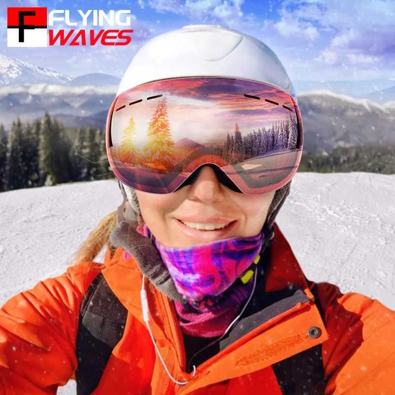 Spherical Double-layer Anti Fog UV400 Skiing Goggles Snowboard Goggles Over Glasses for Men Women Youth Winter Outdoor Sports K251110