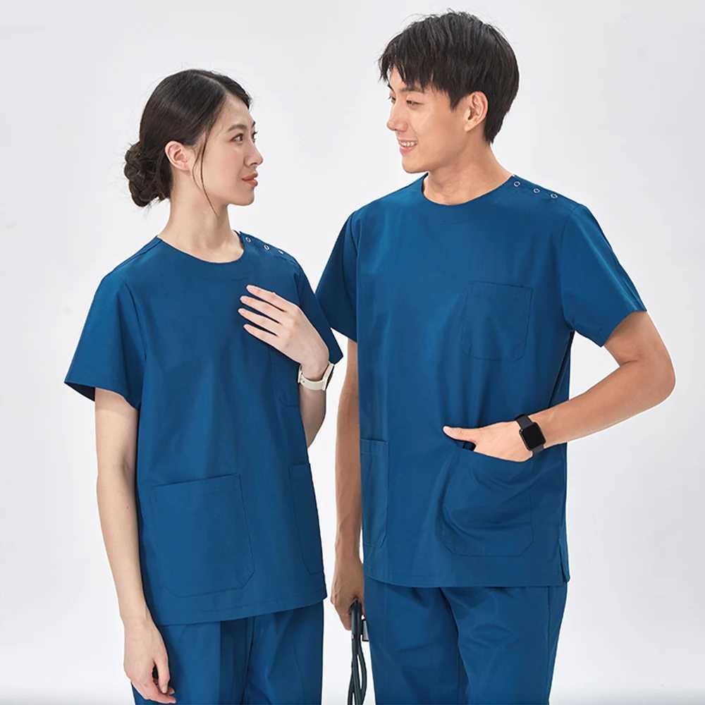 Korean scrub suit medical uniform hospital nurse doctor work uniform surgical gown mens dental pet veterinary scrub X250410