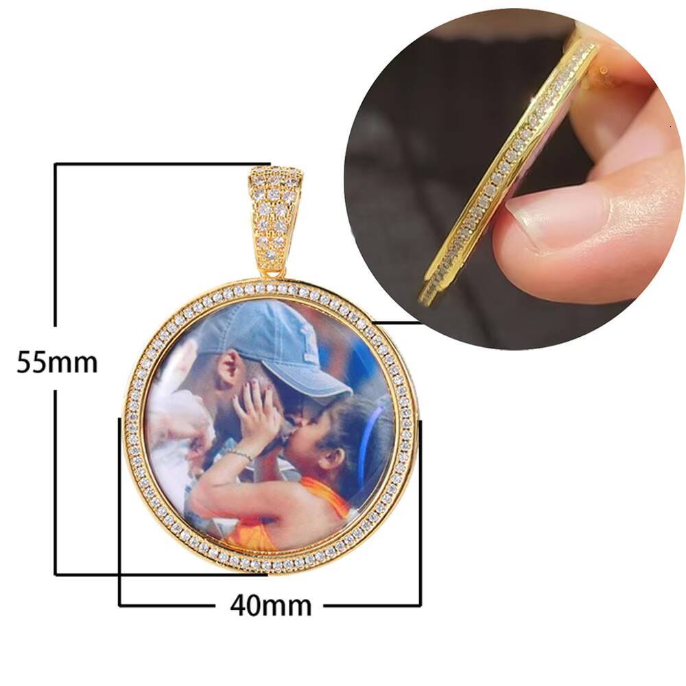 Hip Hop Personalized Picture Custom Pendant Charm Iced Out Gold Plated Custom Pendant