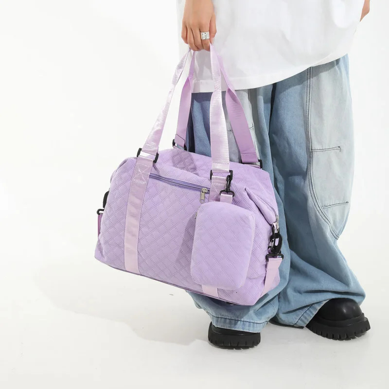 Short-Distance Travel Bag Large-Capacity Bag Womens Portable Travel Bag Lightweight Suitcase Additional Bag Fitness Bag Luggage Bag 251110