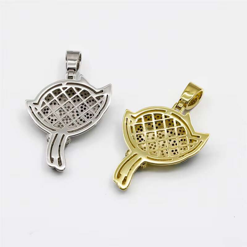 Fine Jewelry Cute Necklace Pendant Anime Characters Jewelry Gold Zircon Iced Out Hip Hop Pendants