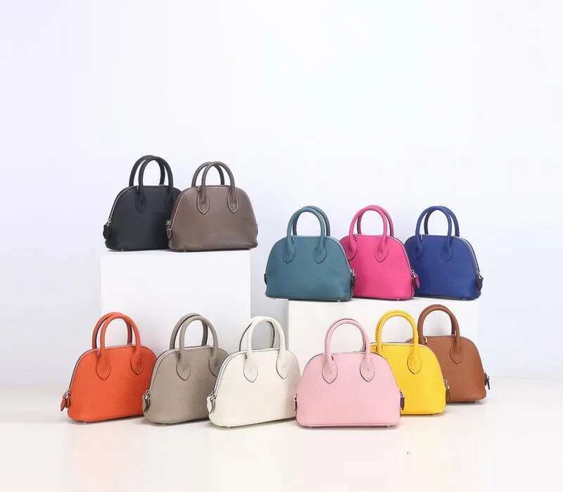 New Free Shipping Women Genuine Grain Shoulder Small Crossbody Multi Color Leather Shell Bag