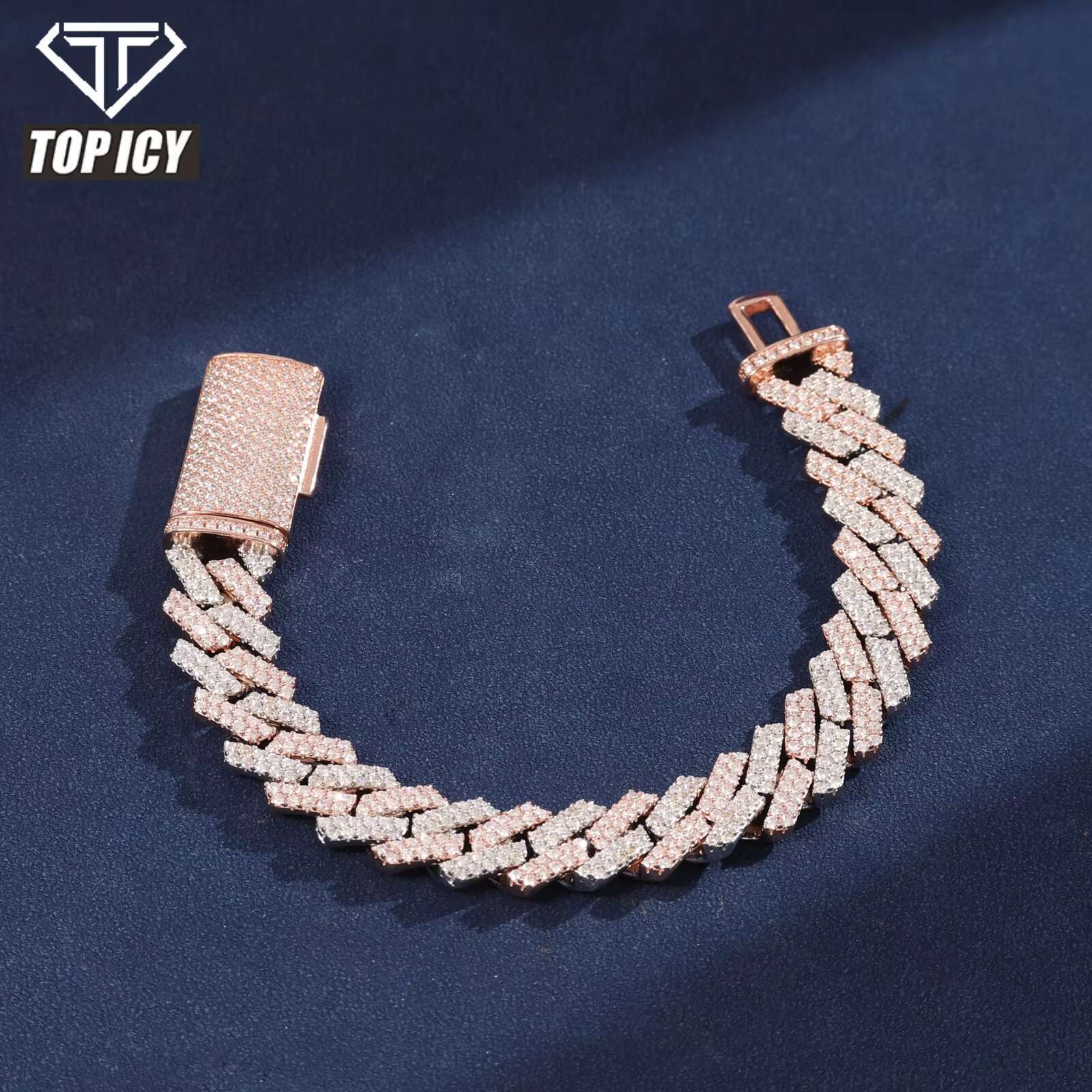 VVS D Moissanite Luxury Bracelet 925 Sterling Silver Iced Out Bracelet Fashion Hip Hop Jewelry for Women Men Unisex