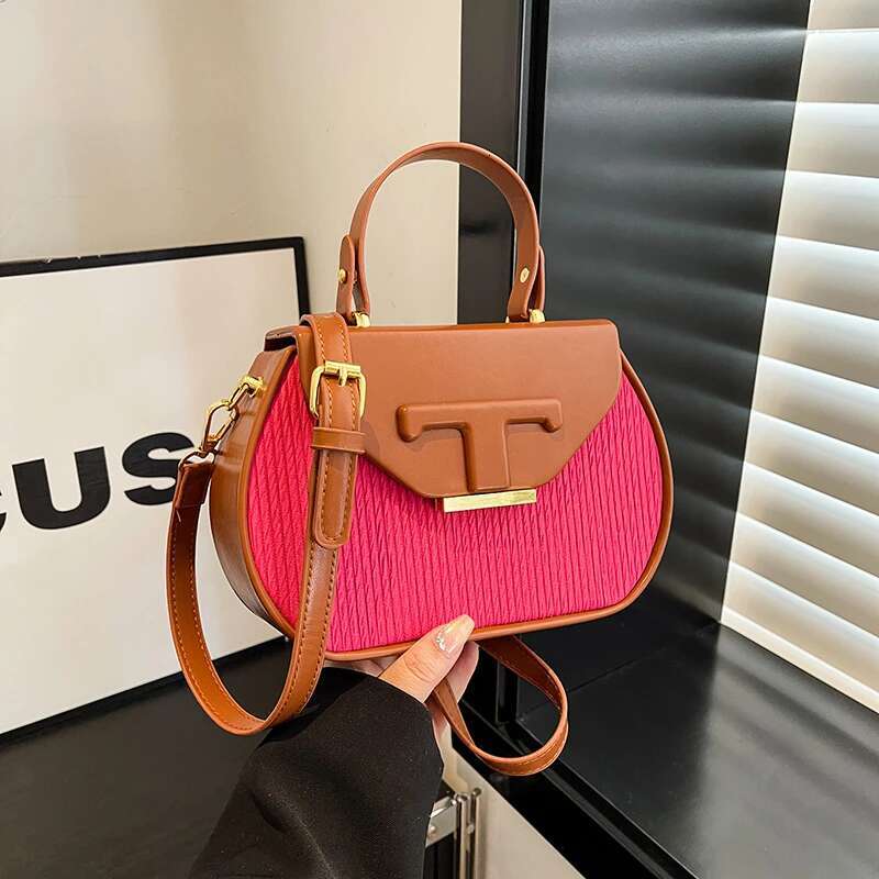 2025 new crossbody bag women's simple retro leather handbag designer wallet solid color commuting handbag large capacity5