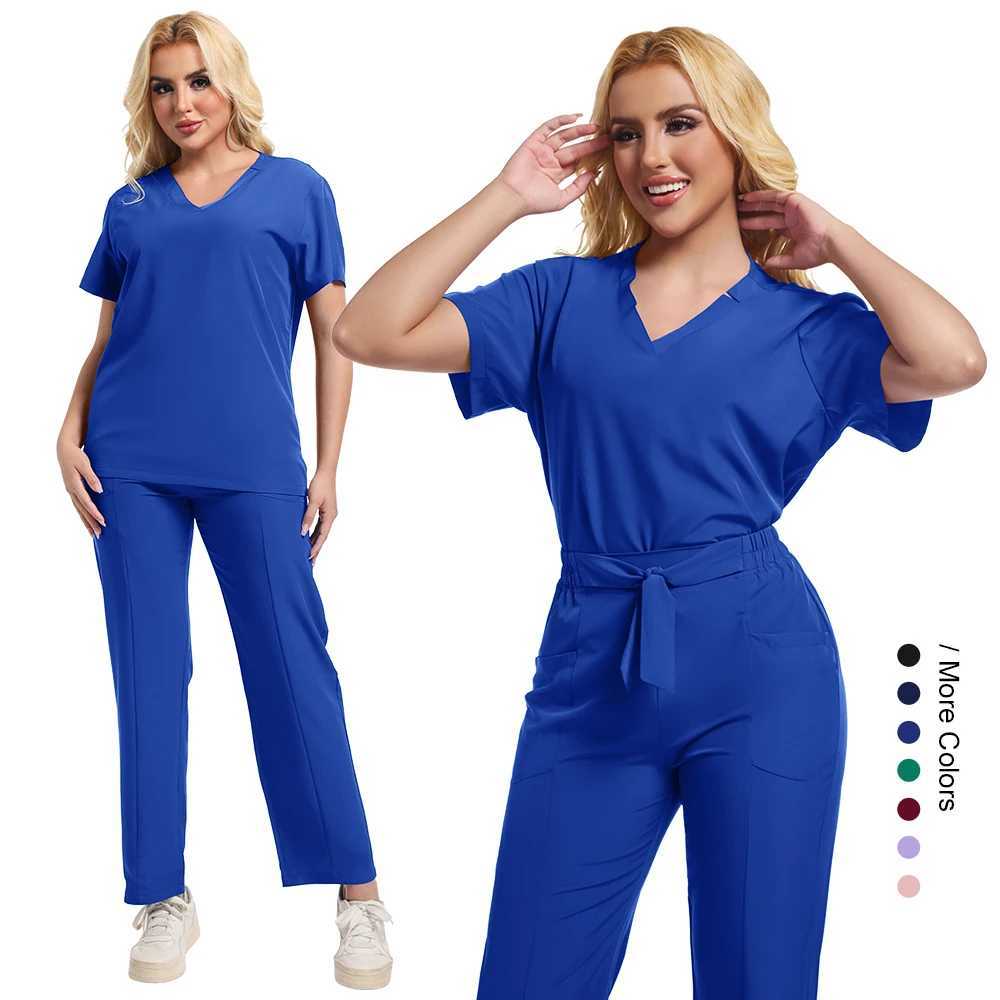 Surgical Uniforms Woman Nursing Enfermeria Sets Top Pant Articles Medical Uniform Scrub Clinical Beauty Sn Spa Hospital Suits X250410
