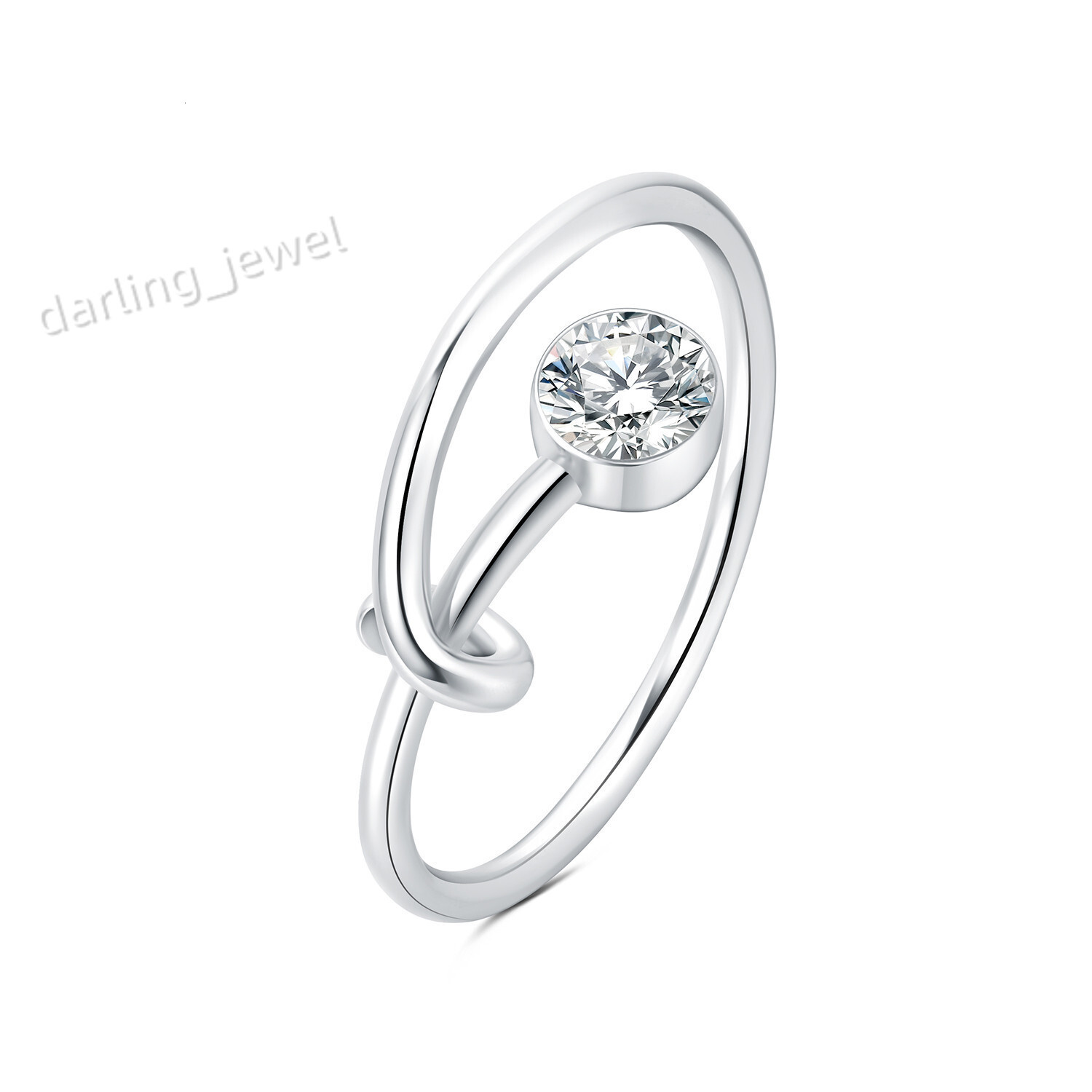 Light Luxury Single Diamond Ring 925 Sterling Silver Geometric Adjustable Index Finger Rings Factory Wholesale Price