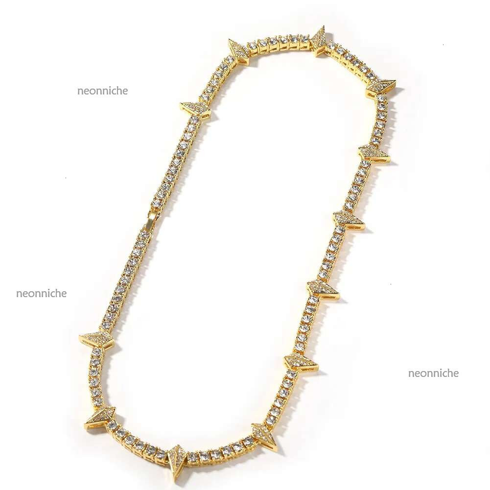 Hip Hop Gold Chains Iced Out Tennis Chain Mens Club Jewelry Glow-in-the-dark Drip Black Panther Necklace