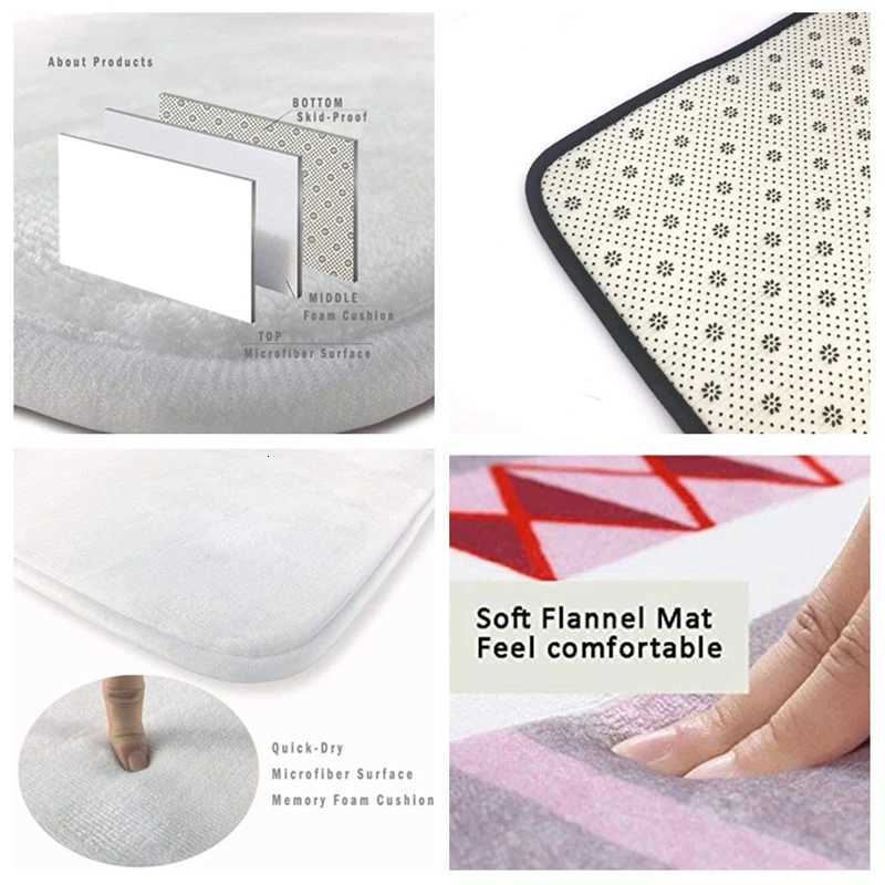 American Retro Carpets Living Room Thicken Flannel Floor Mat Home Lounge Rug Irregular Bedroom Decor Anti-slip Carpet Office Y251110